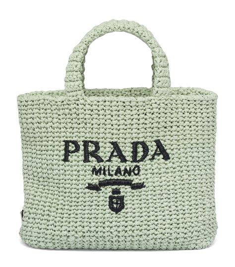 prada small crochet tote bag.